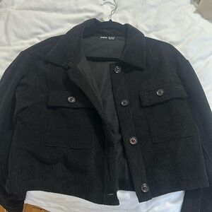 Corduroy Cropped Jacket Shirt
